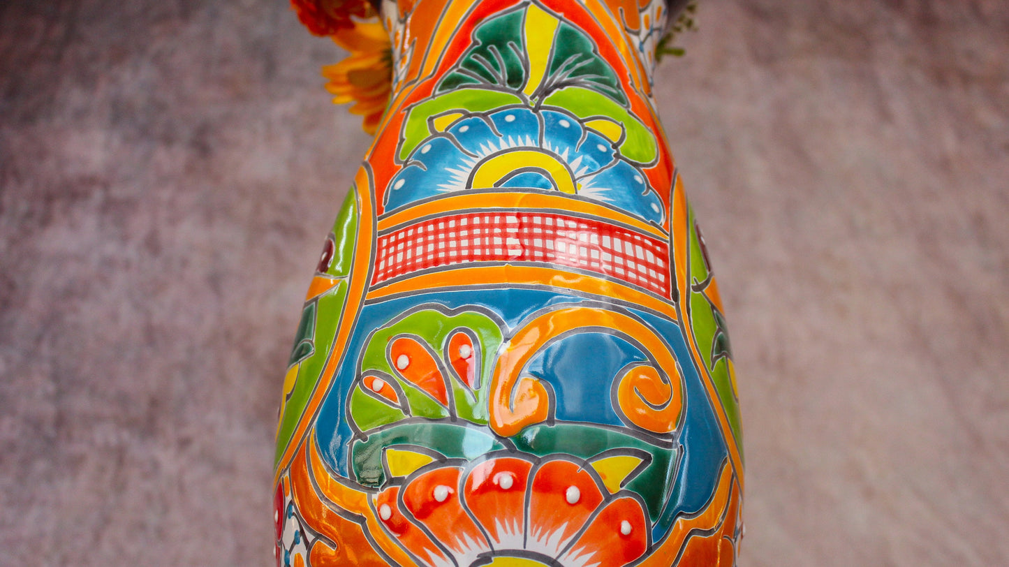 Talavera flower vase