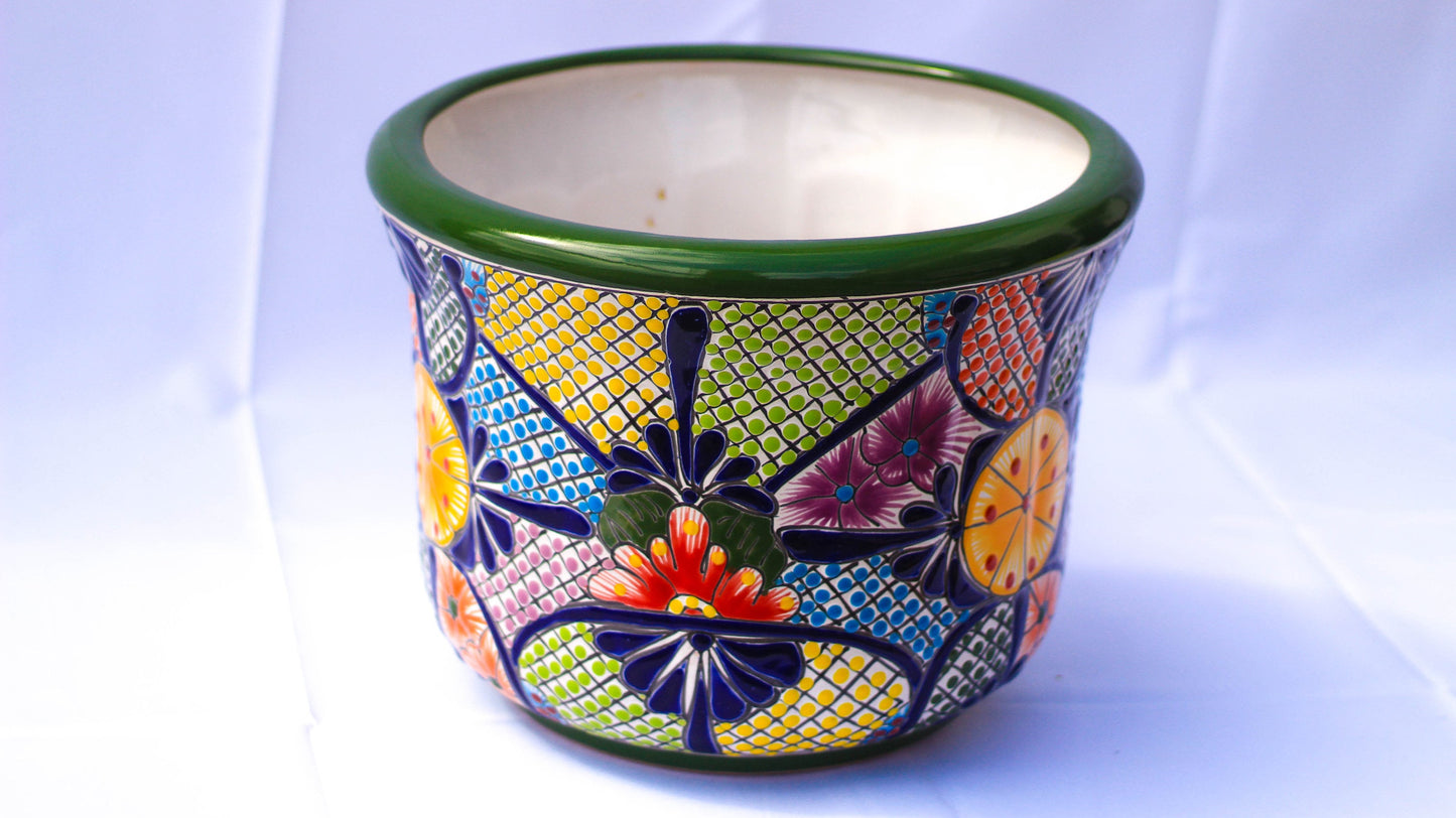 A mushroom Talavera pot