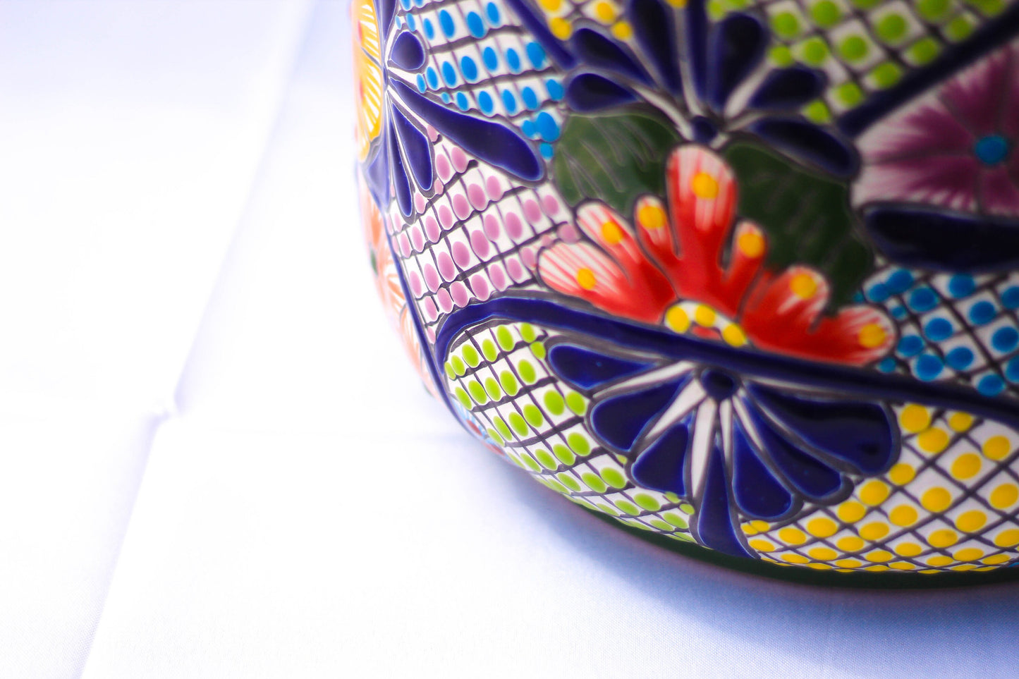 A mushroom Talavera pot