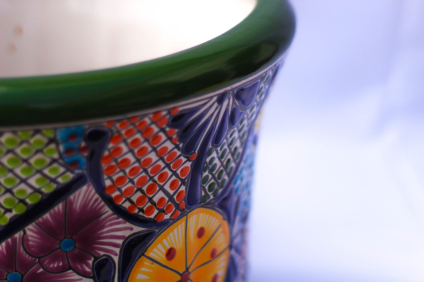 A mushroom Talavera pot