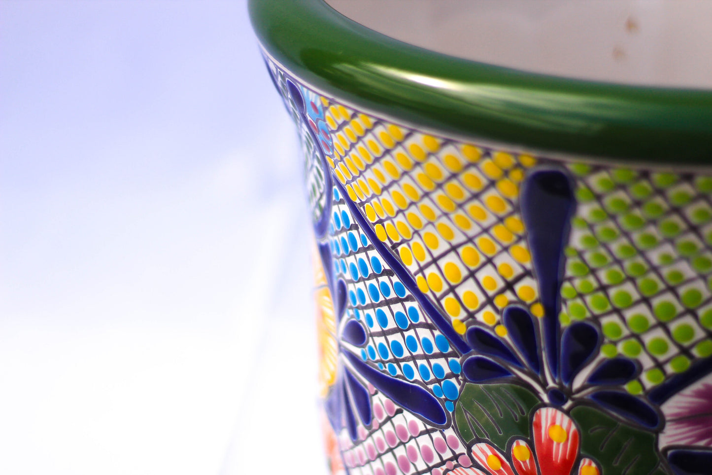 A mushroom Talavera pot