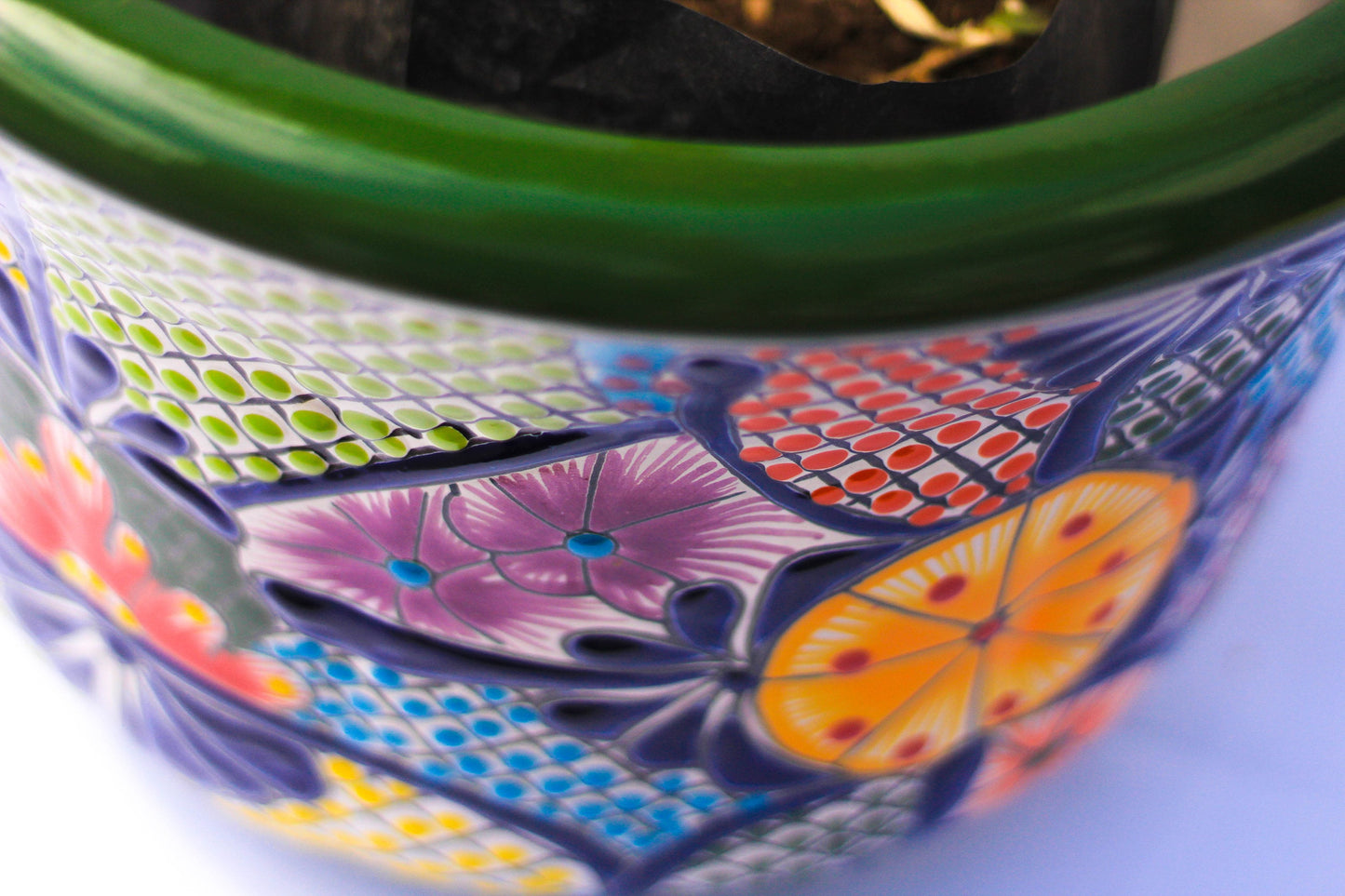 A mushroom Talavera pot