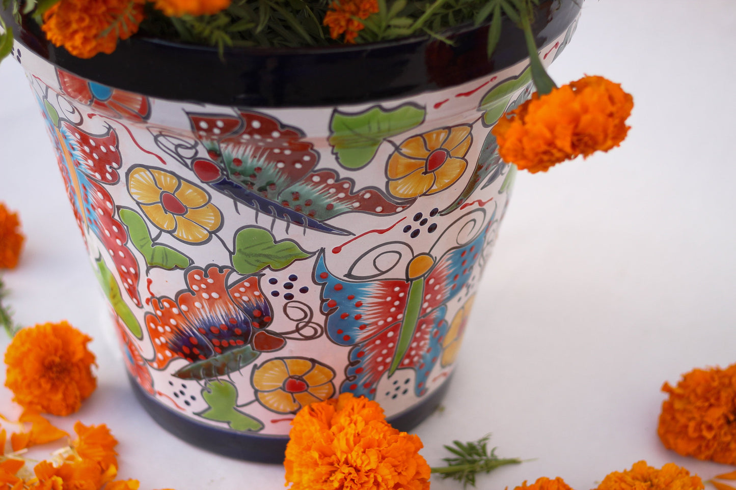 Colorful Vaso Talavera Pot