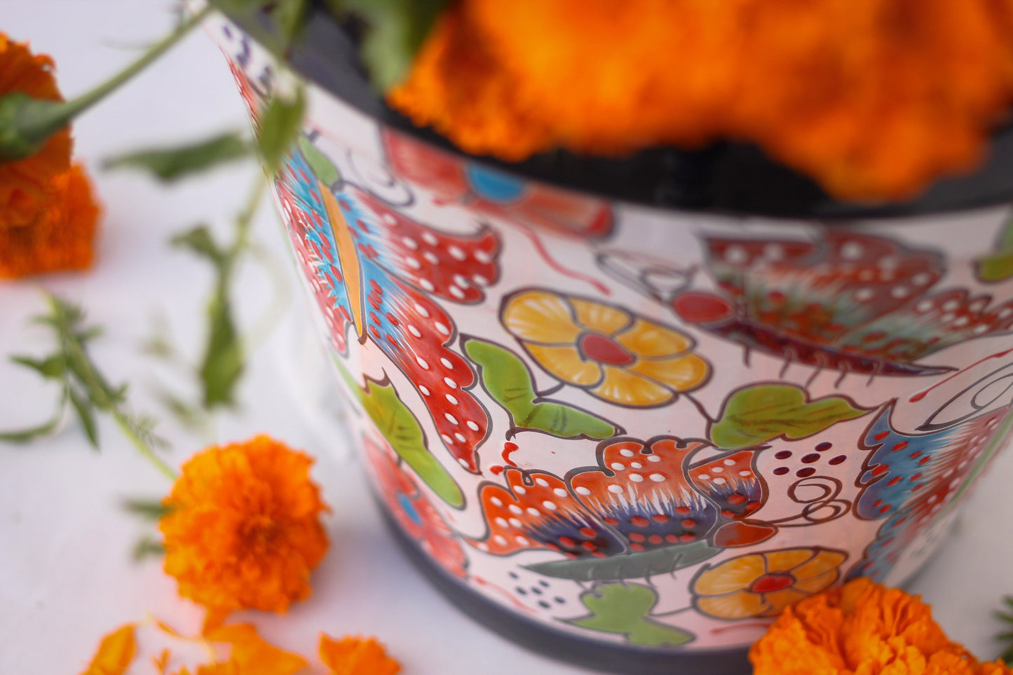 Colorful Vaso Talavera Pot